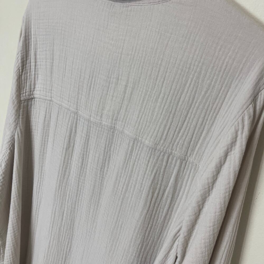 Calvin Klein Jeans Women's Plus Size Button Up‎ Shirt Cotton Shirt Beige 2X - Picture 10 of 12